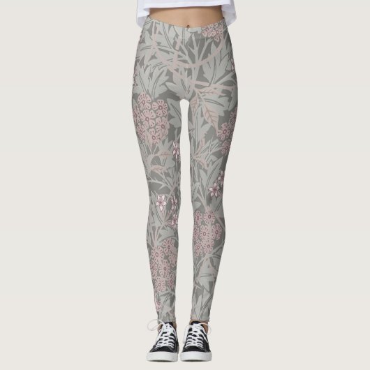 William Morris Jasminebloem Patroon Leggings (Voorkant)