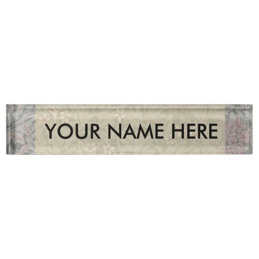 William Morris Jasminebloem Patroon Naambordje (Voorkant)