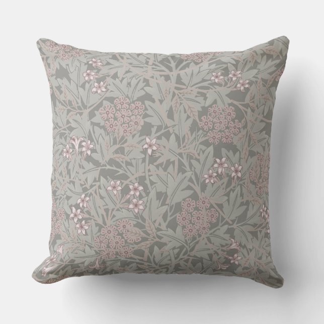 William Morris Jasminebloempatroon Buitenkussen (Voorkant)