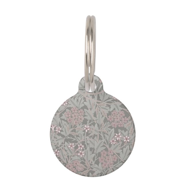 William Morris Jasminebloempatroon Huisdierpenning (Voorkant)