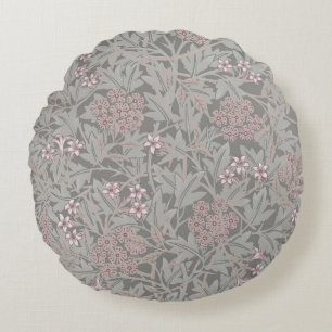 William Morris Jasminebloempatroon Rond Kussen