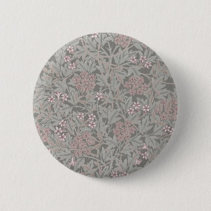 William Morris Jasminebloempatroon Ronde Button 5,7 Cm