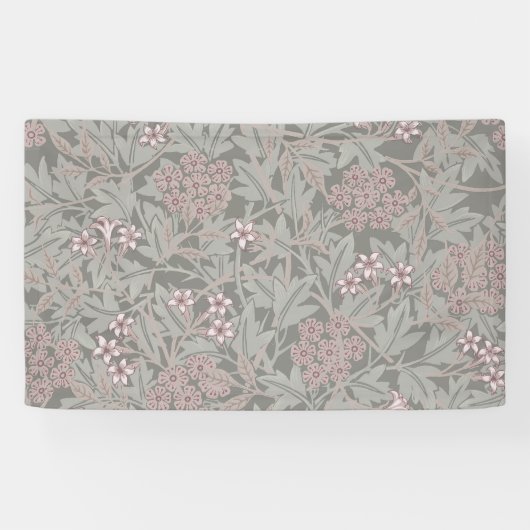 William Morris Jasminebloempatroon Spandoek (Horizontaal)