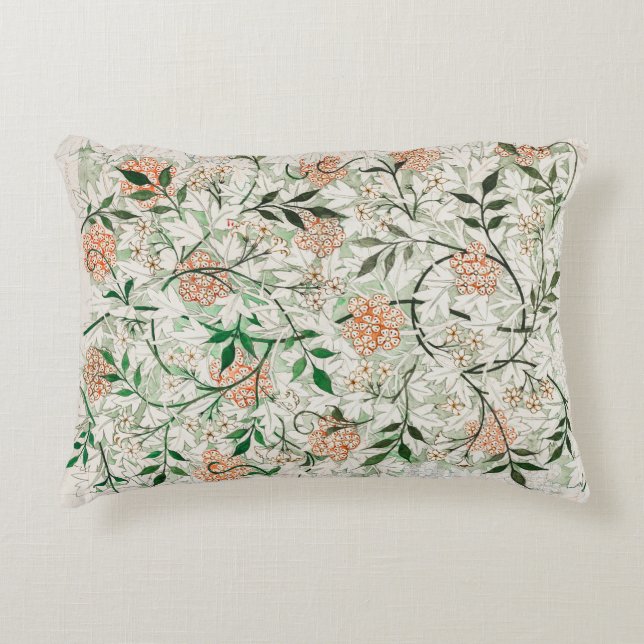 William Morris - Jasminemotief Kunstwerk Accent Kussen (Voorkant)