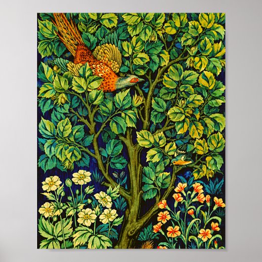 William Morris & John Henry Dearle's Pheasant Post Poster (Voorkant)