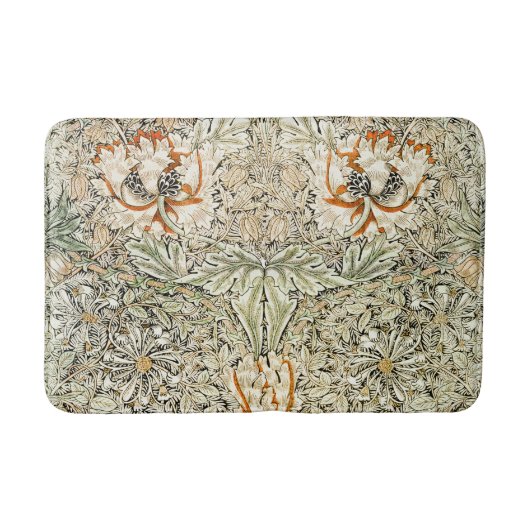 William Morris Kamperfoelie Bloem Behang Badmat (Voorkant)