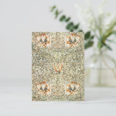 William Morris Kamperfoelie Bloem Behang Briefkaart (Staand voorkant)