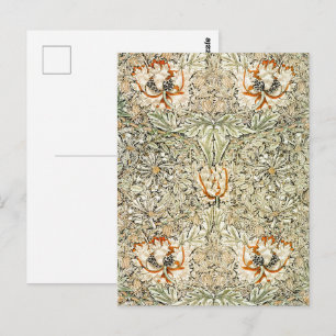 William Morris Kamperfoelie Bloem Behang Briefkaart