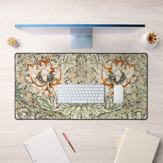 William Morris Kamperfoelie Bloem Behang Bureaumat (Kantoor 1)