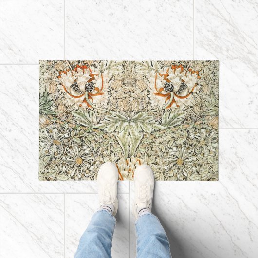 William Morris Kamperfoelie Bloem Behang Deurmat (Binnen)