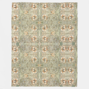 William Morris Kamperfoelie Bloem Behang Fleece Deken