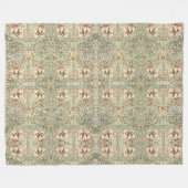 William Morris Kamperfoelie Bloem Behang Fleece Deken (Voorkant (Horizontaal))
