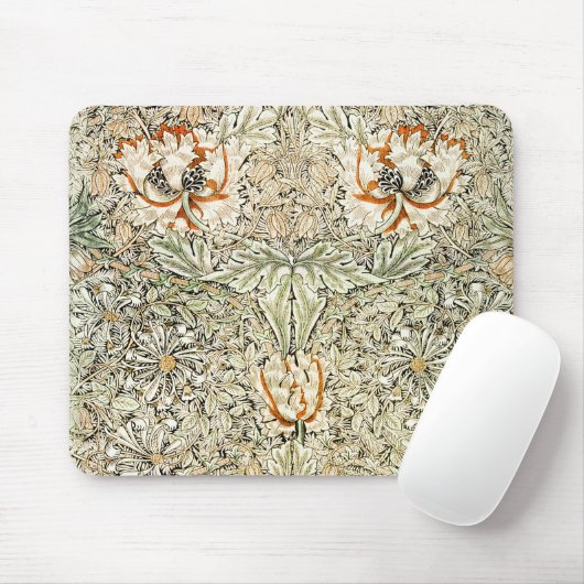 William Morris Kamperfoelie Bloem Behang Muismat (Met muis)