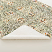 William Morris Kamperfoelie Bloem Behang Sherpa Deken (3/4)
