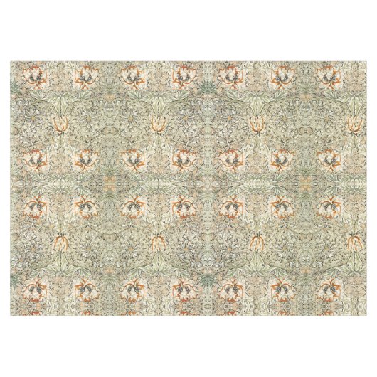 William Morris Kamperfoelie Bloem Behang Tafelkleed (Voorkant (Horizontaal))