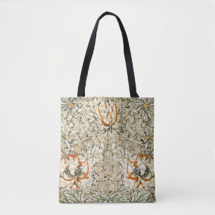 William Morris Kamperfoelie Bloem Behang Tote Bag