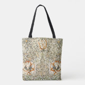 William Morris Kamperfoelie Bloem Behang Tote Bag (Achterkant)