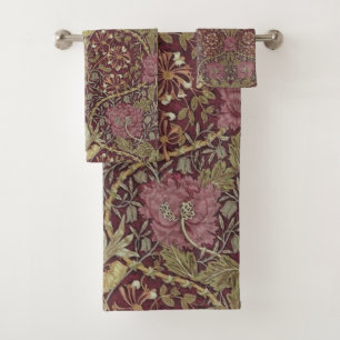 William Morris, Kamperfoelie, bloemen. patroon, Bad Handdoek