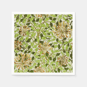 William Morris Kamperfoelie Groene Bloemen Servet