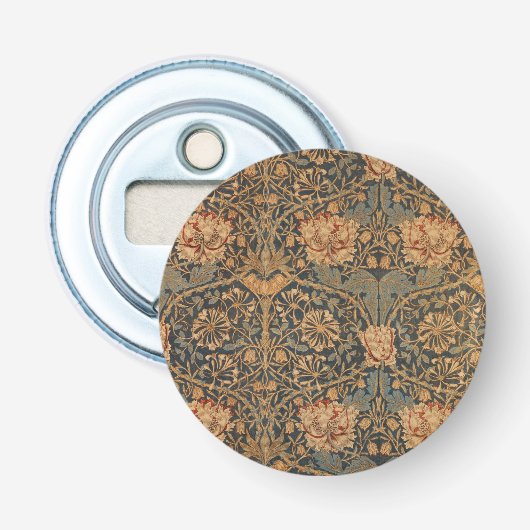 William Morris Kamperfoelie Rijk Behang Button Flesopener (Voorkant)