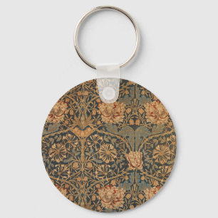 William Morris Kamperfoelie Rijk Behang Sleutelhanger