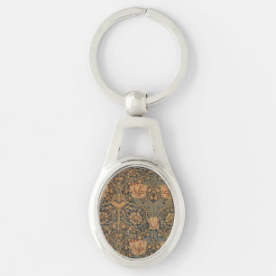 William Morris Kamperfoelie Rijk Behang Sleutelhanger
