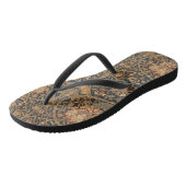 William Morris Kamperfoelie Rijk Rood Donkerblauw Teenslippers (Schuin)