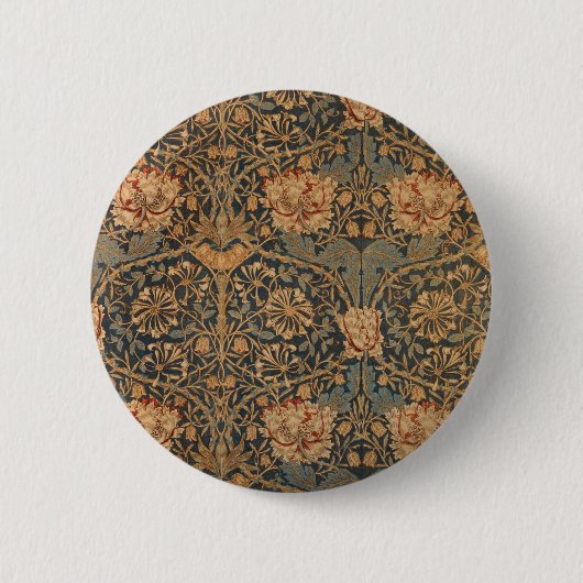 William Morris Kamperfoelie Rijke Behang Ronde Button 5,7 Cm (Voorkant)