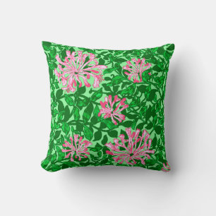 William Morris Kamperfoelie, Roze en Groen Kussen