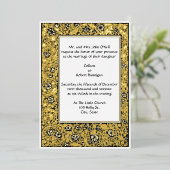  William Morris Kelmscott Floral Border Folie Uitnodiging (Staand Voorkant)