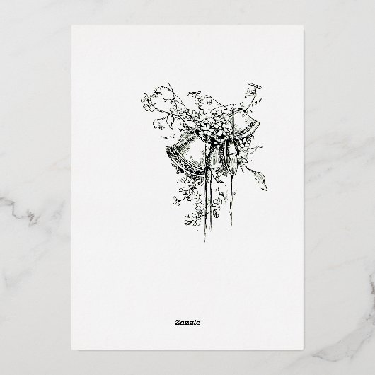  William Morris Kelmscott Grapevine Border Folie Uitnodiging (Achterkant)