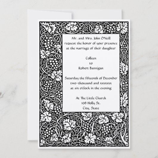  William Morris Kelmscott Grapevine Border Kaart (Voorkant)