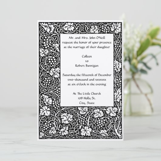 William Morris Kelmscott Grapevine Border Kaart (Staand voorkant)