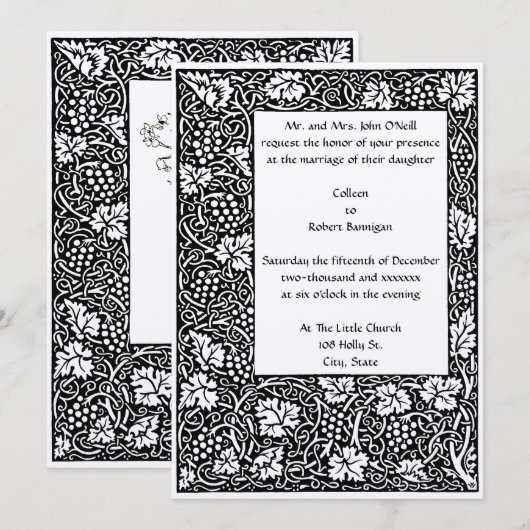  William Morris Kelmscott Grapevine Border Kaart (Voorkant / Achterkant)