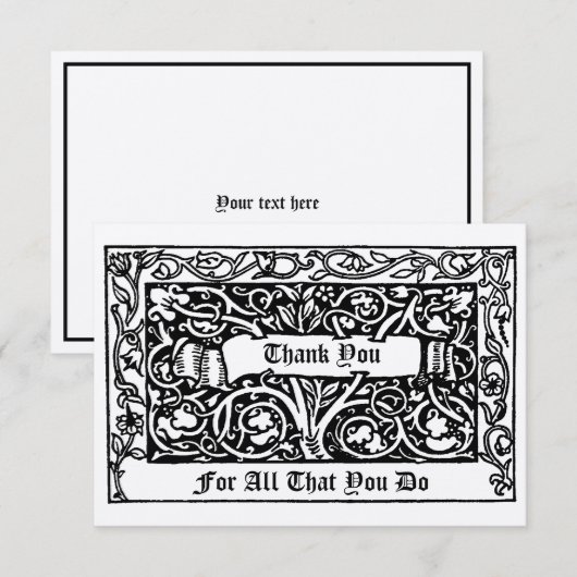 William Morris Kelmscott Hartelijk dank Sjabloon v (Voorkant / Achterkant)