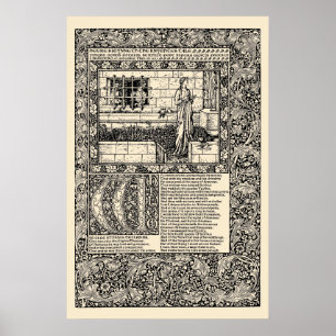 William Morris Kelmscott Pers Chaucer Boek Pagina Poster