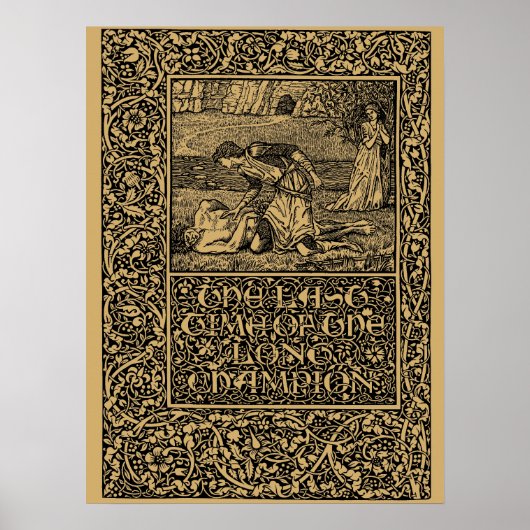 William Morris Kelmscott Pers pagina 1896 Poster (Voorkant)