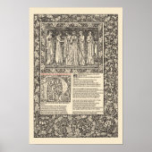William Morris Kelmscott Press Chaucer Page Poster (Voorkant)