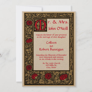 William Morris Kelmscott Press Floral Roos Kaart