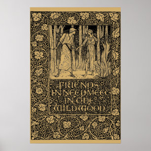 William Morris Kelmscott Press pagina 1896 Poster