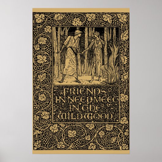 William Morris Kelmscott Press pagina 1896 Poster (Voorkant)