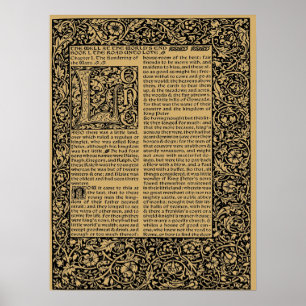 William Morris Kelmscott Press pagina 1896 Poster