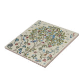 William Morris Kelmscott Tree Nouveau Birds Tegeltje (Zijkant)