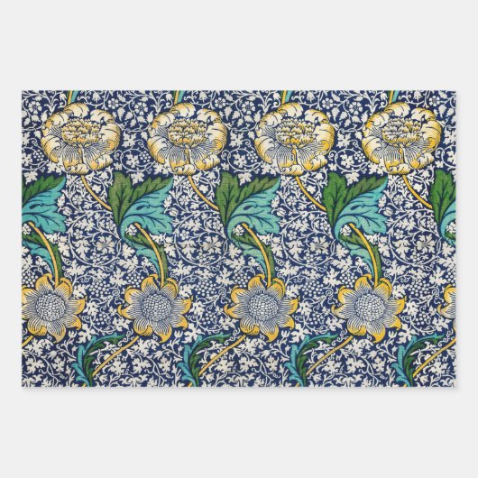 William Morris Kennet Blauw inpakpapier (Voorkant)