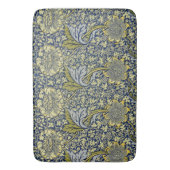 William Morris Kennet Bloem Behang Blauw Goud Badmat (Voorkant Verticaal)