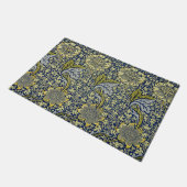 William Morris Kennet Bloem Behang Blauw Goud Deurmat (Schuin)