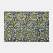 William Morris Kennet Bloem Behang Blauw Goud Deurmat (Voorkant)