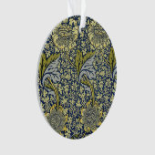 William Morris Kennet Bloem Behang Blauw Goud Ornament (voorkant)