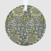 William Morris Kennet Bloem Behang Blauw Goud Ornament (achterkant)