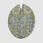 William Morris Kennet Bloem Behang Blauw Goud Ornament (voorkant)